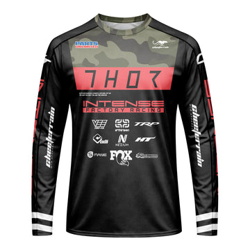 Aaron Gwin Black Red Long Sleeve Mountain Bike Jersey