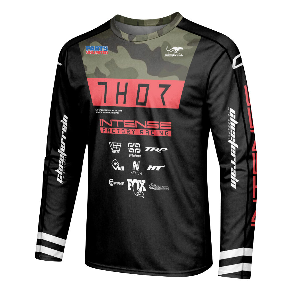 Aaron Gwin Black Red Long Sleeve Mountain Bike Jersey