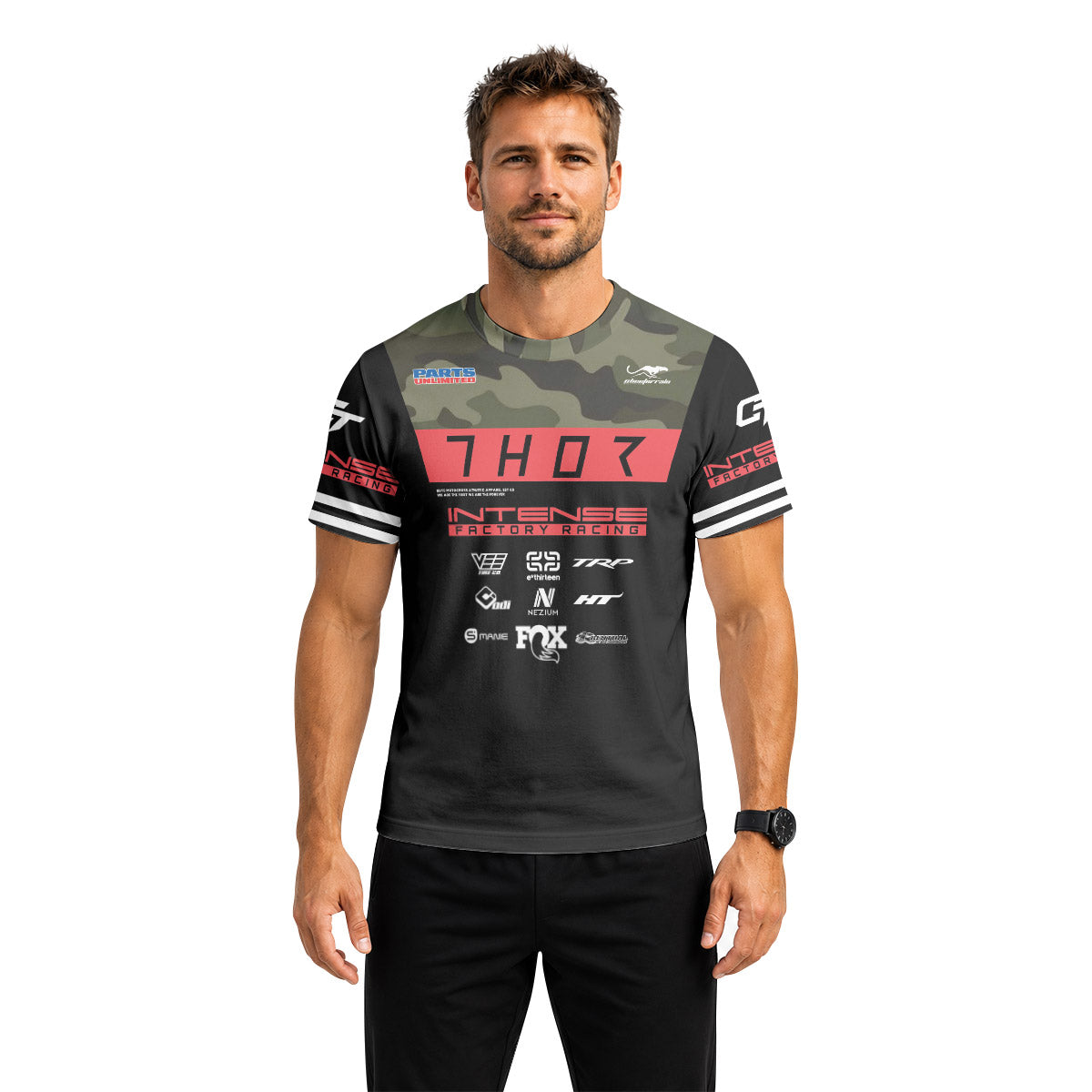 Aaron Gwin Black Red Short Sleeve Mountain Bike Jersey