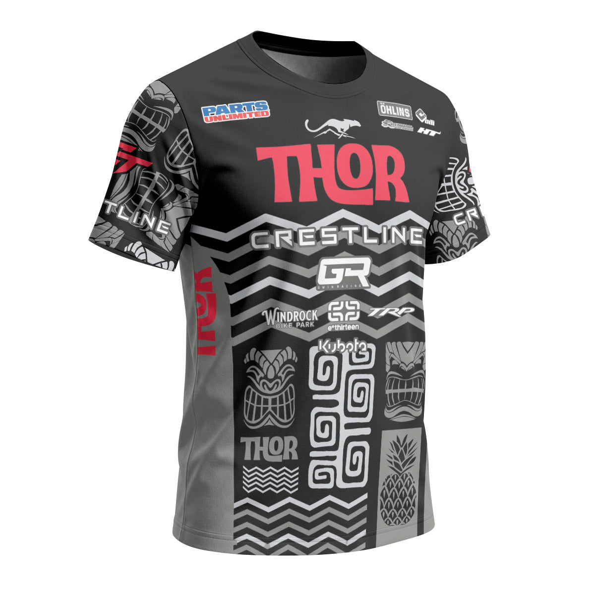 Aaron Gwin Crestline Black Grey Short Sleeve Mountain Bike Jersey