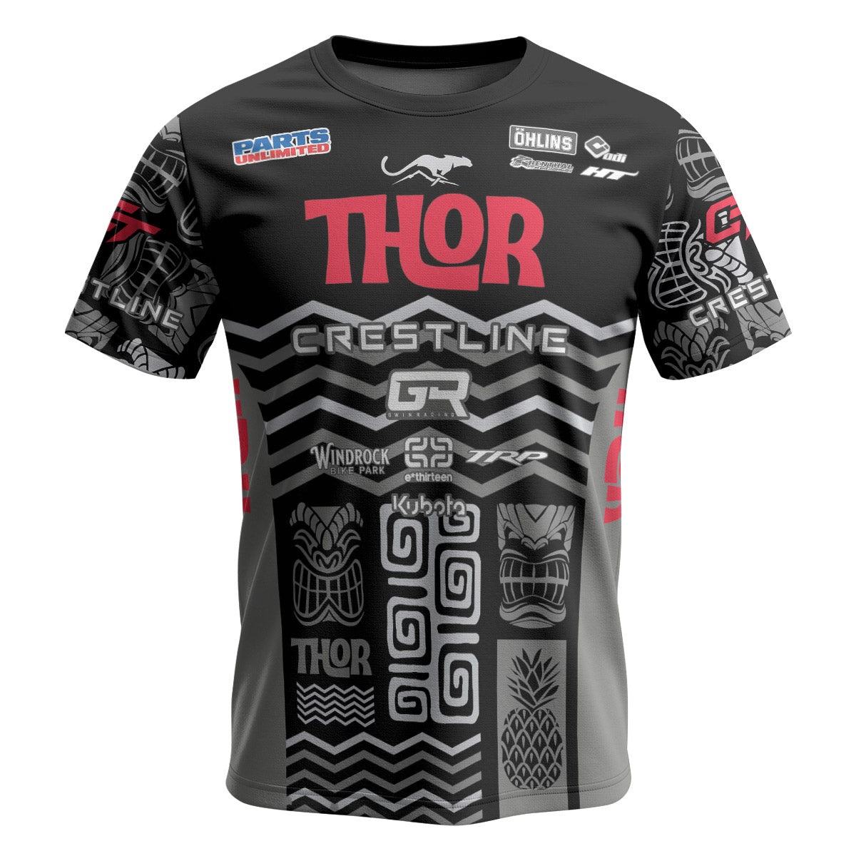 Aaron Gwin Crestline Black Grey Short Sleeve Mountain Bike Jersey