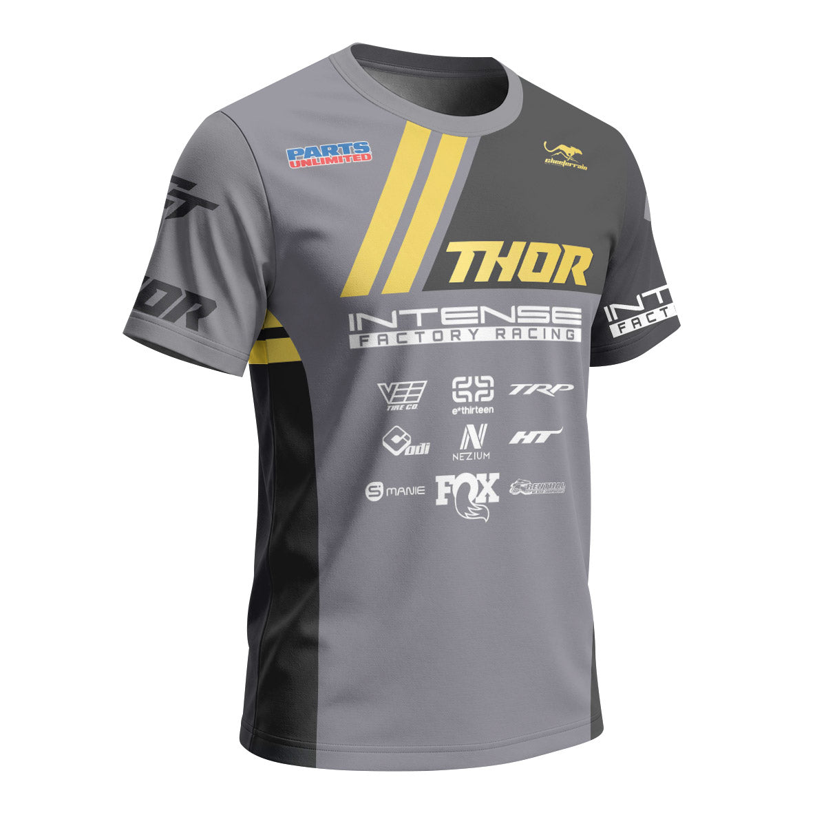 Aaron Gwin Gold Gray Short Sleeve Mountain Bike Jersey