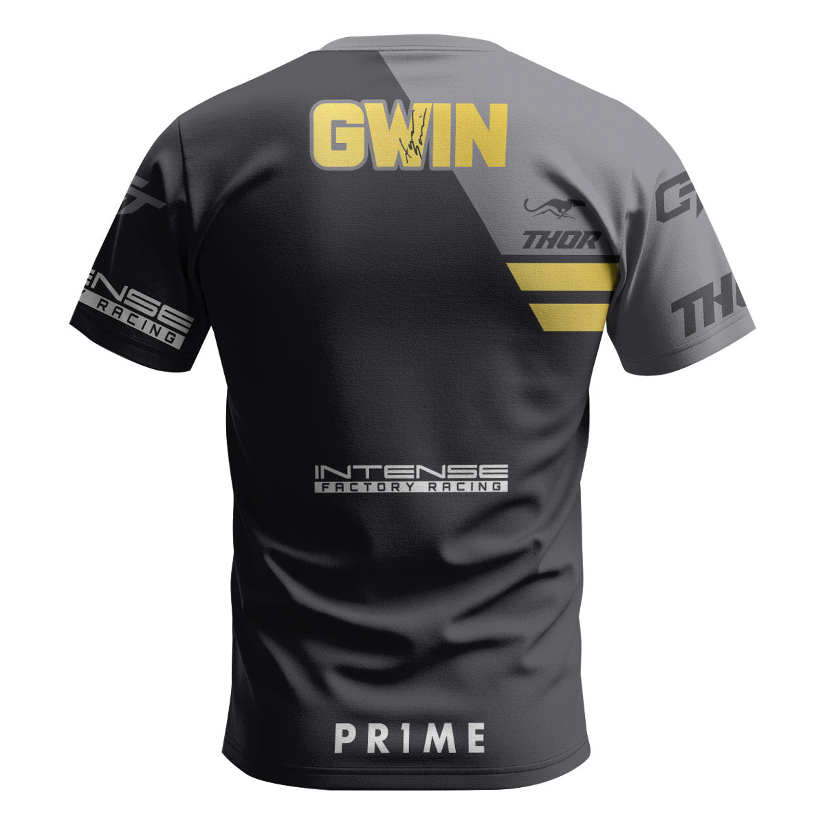 Aaron Gwin Gold Gray Short Sleeve Mountain Bike Jersey