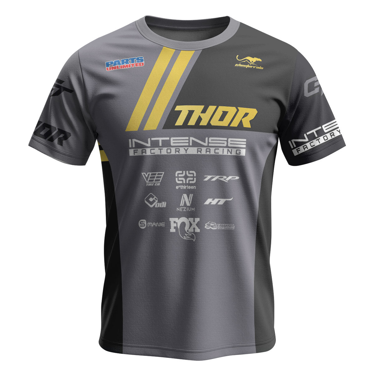 Aaron Gwin Gold Gray Short Sleeve Mountain Bike Jersey