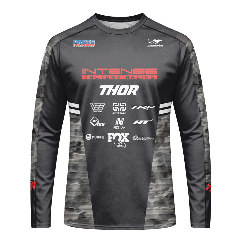 Aaron Gwin Gray Soldier Long Sleeve Mountain Bike Jersey