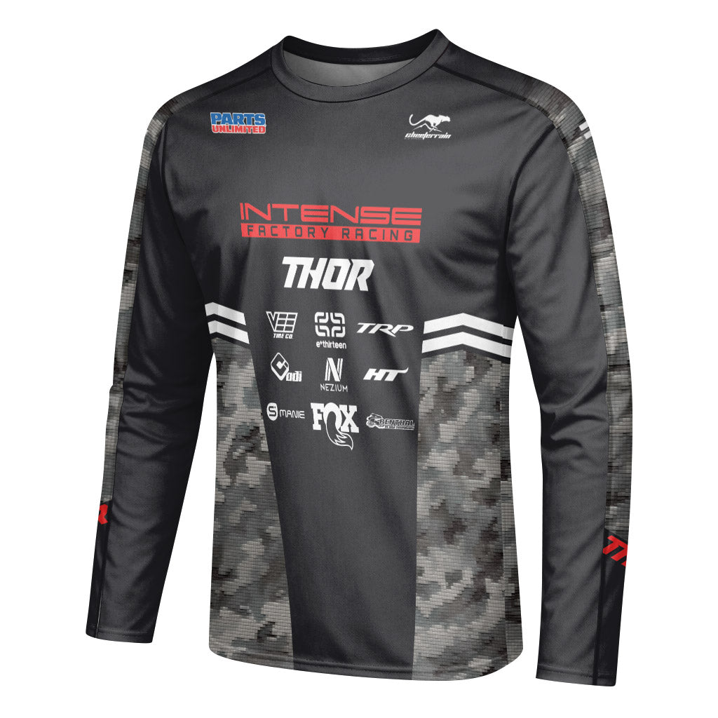Aaron Gwin Gray Soldier Long Sleeve Mountain Bike Jersey