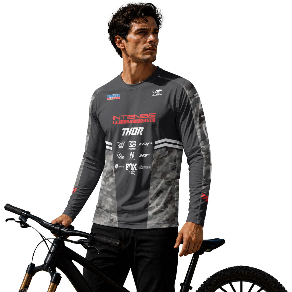 Aaron Gwin Gray Soldier Long Sleeve Mountain Bike Jersey