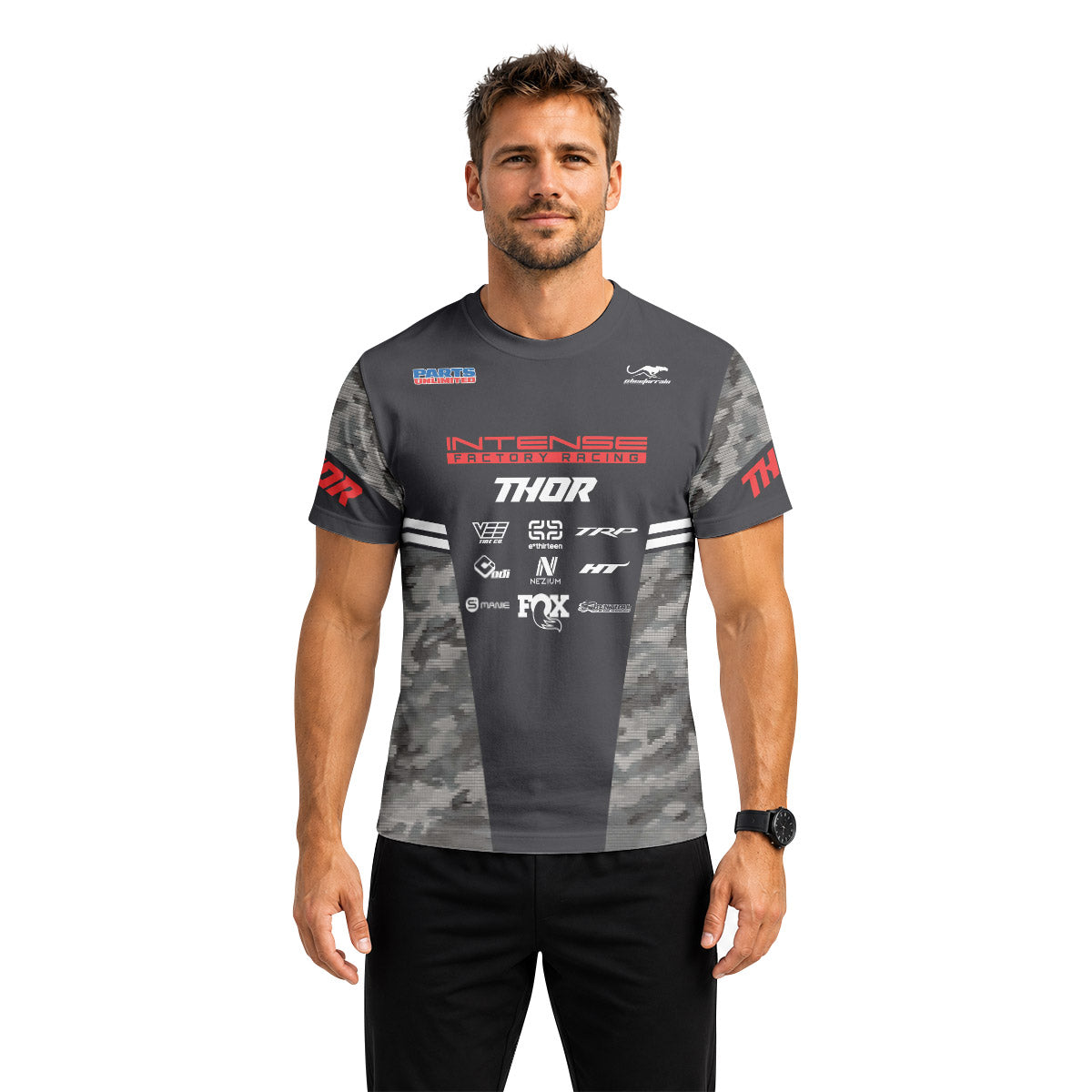 Aaron Gwin Gray Soldier Short Sleeve Mountain Bike Jersey
