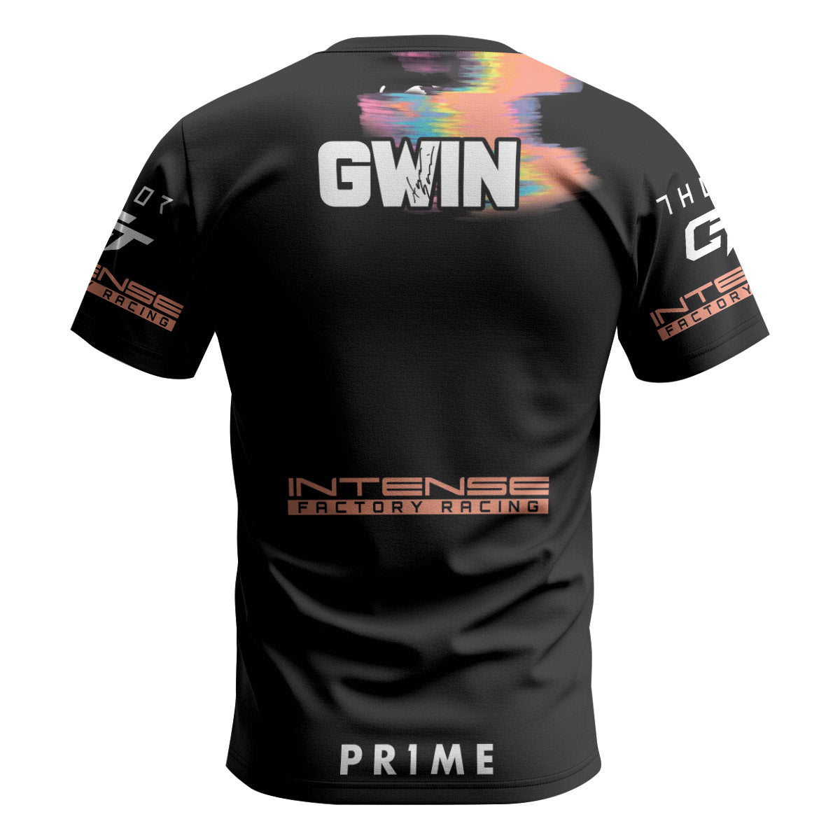 Aaron Gwin Intense Rainbow Brush Stroke Short Sleeve Mountain Bike Jersey