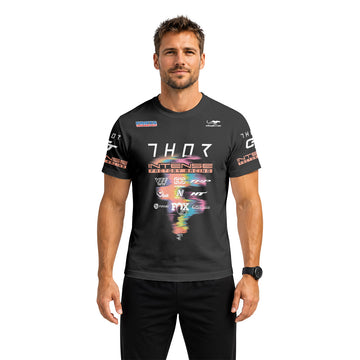 Aaron Gwin Intense Rainbow Brush Stroke Short Sleeve Mountain Bike Jersey