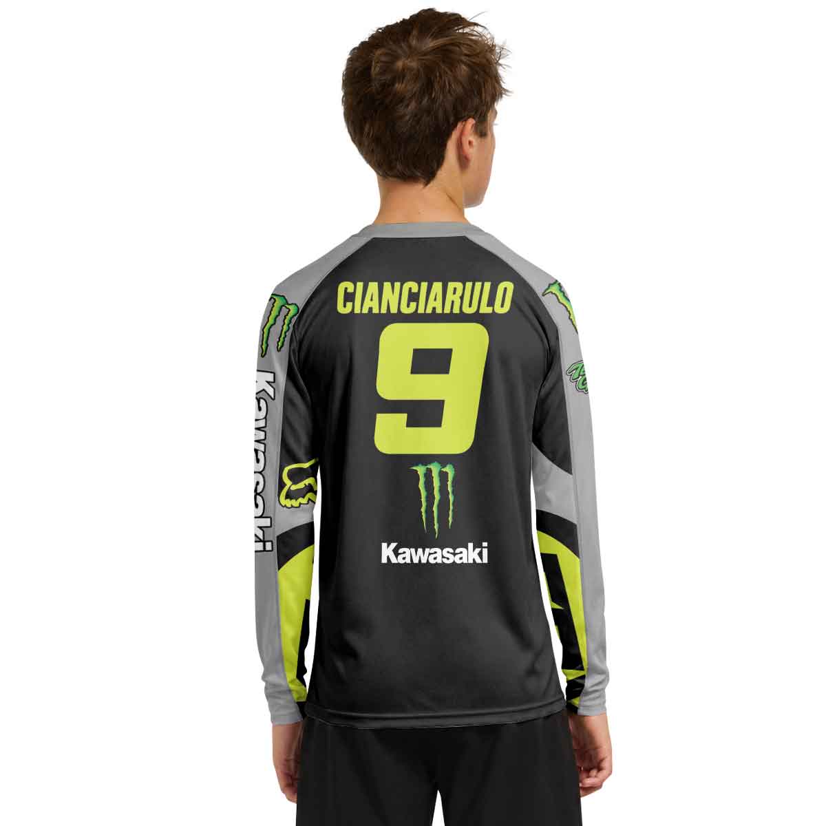 Adam Cianciarulo 09 Monster Youth Long Sleeve Motocross Jersey