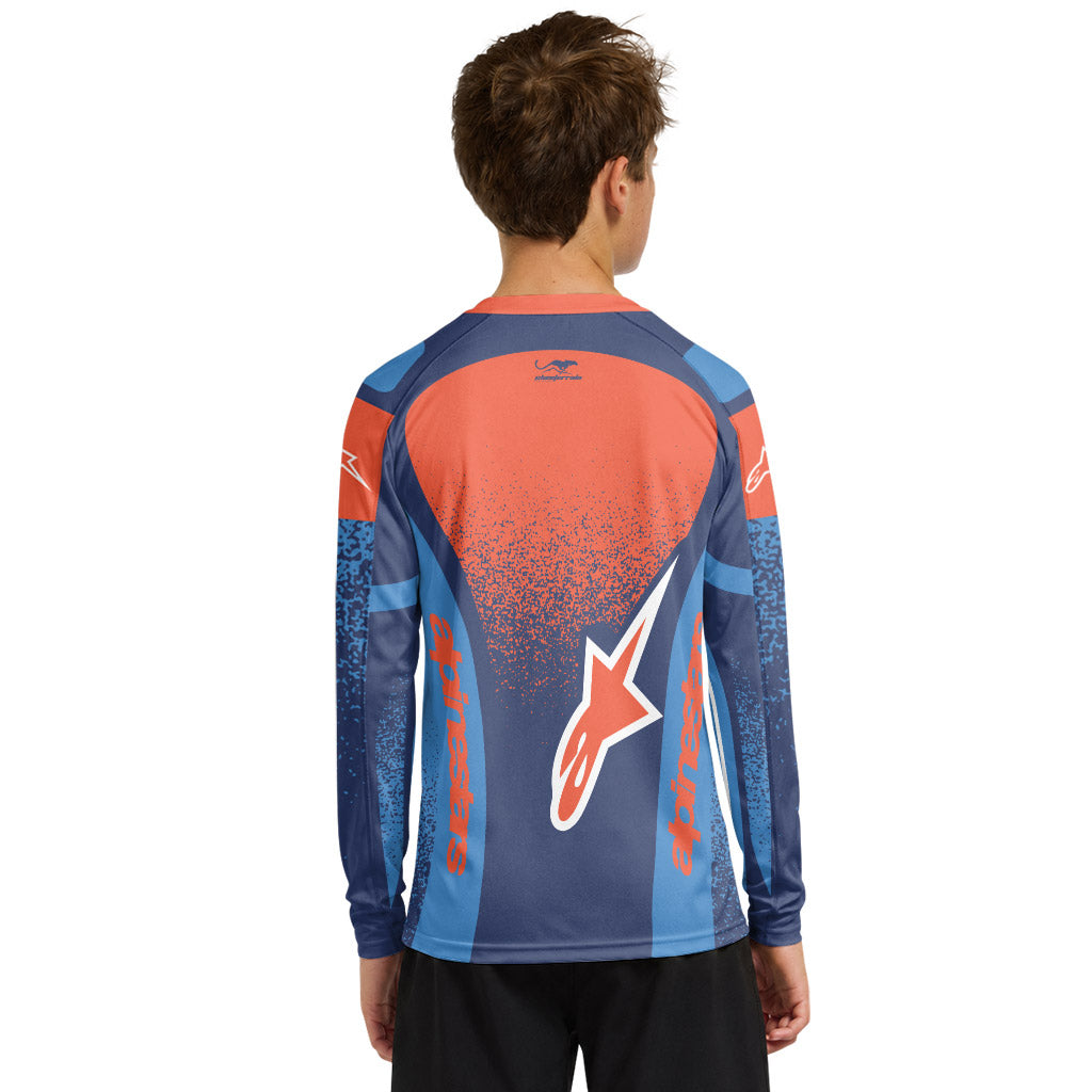 Alpinestars Cobalt Blaze Youth Long Sleeve Mountain Bike Jersey