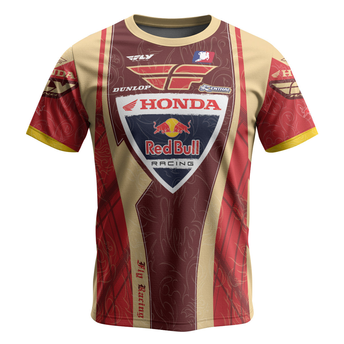 Andrew Short 29 Beige Red Short Sleeve Motocross Jersey