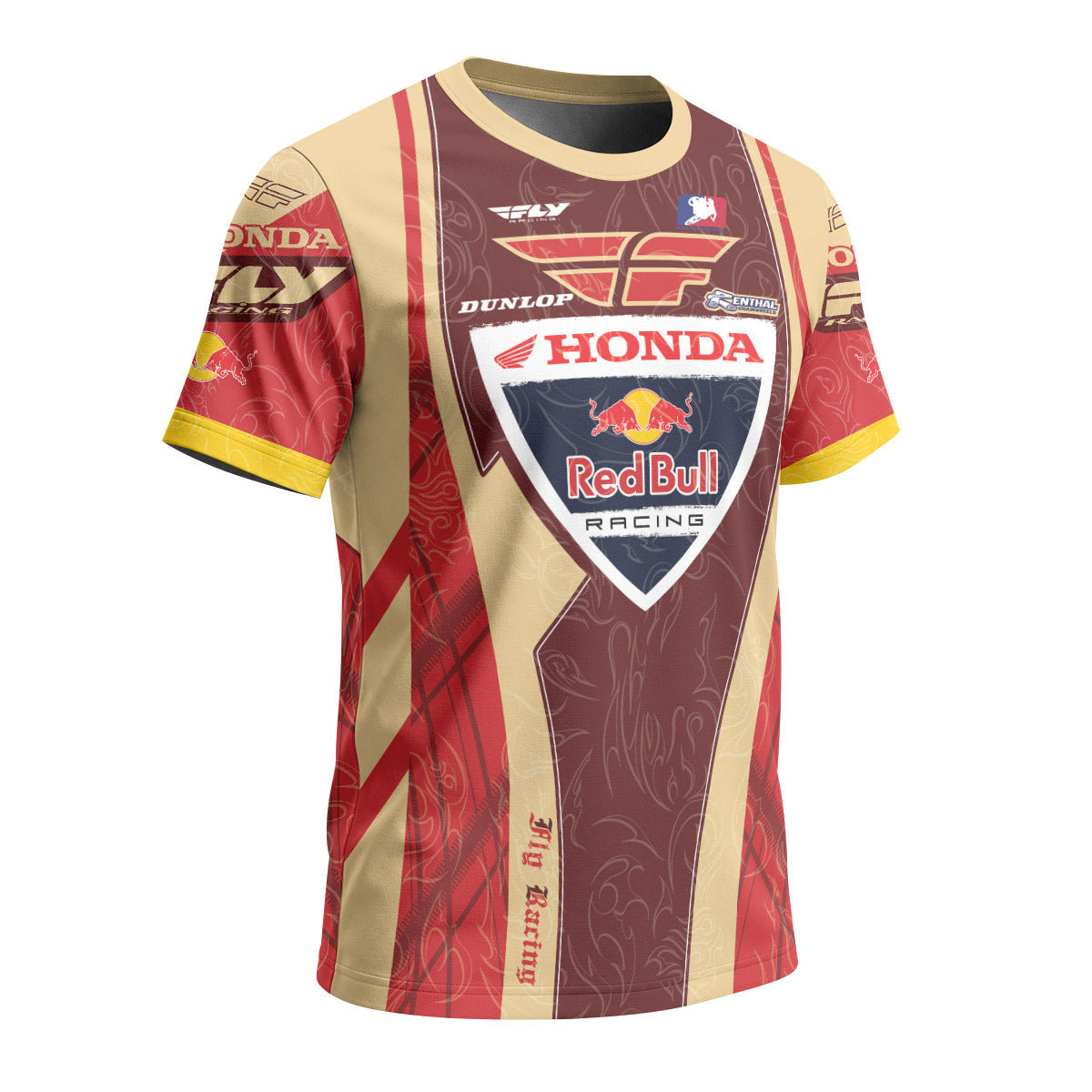Andrew Short 29 Beige Red Short Sleeve Motocross Jersey