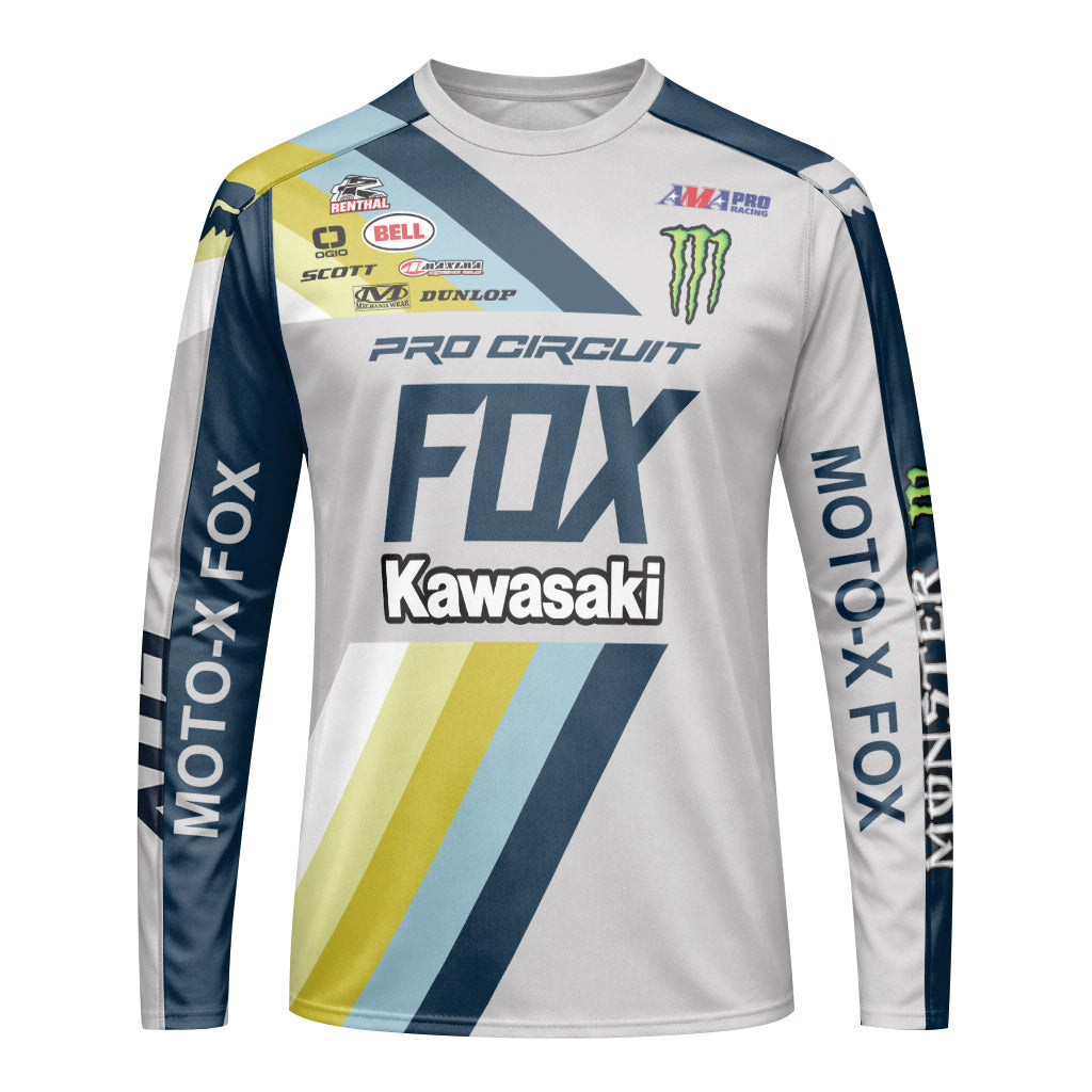 Austin Forkner 24 Kawasaki Long Sleeve Motocross Jersey