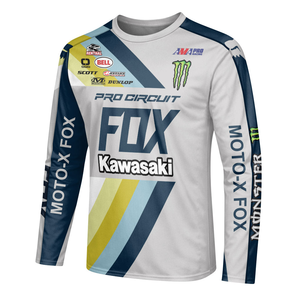 Austin Forkner 24 Kawasaki Long Sleeve Motocross Jersey