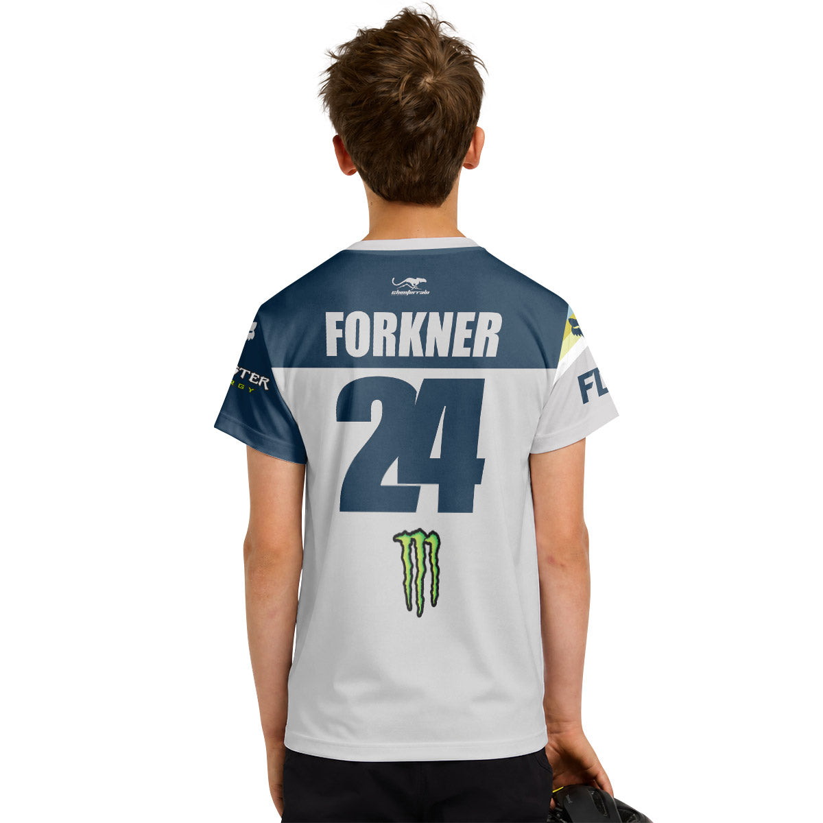 Austin Forkner 24 Kawasaki Youth Short Sleeve Motocross Jersey
