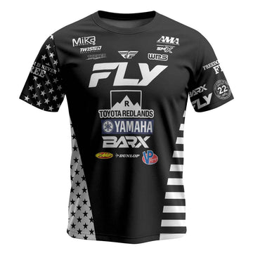Brad West 334 Fly Black White Short Sleeve Motocross Jersey