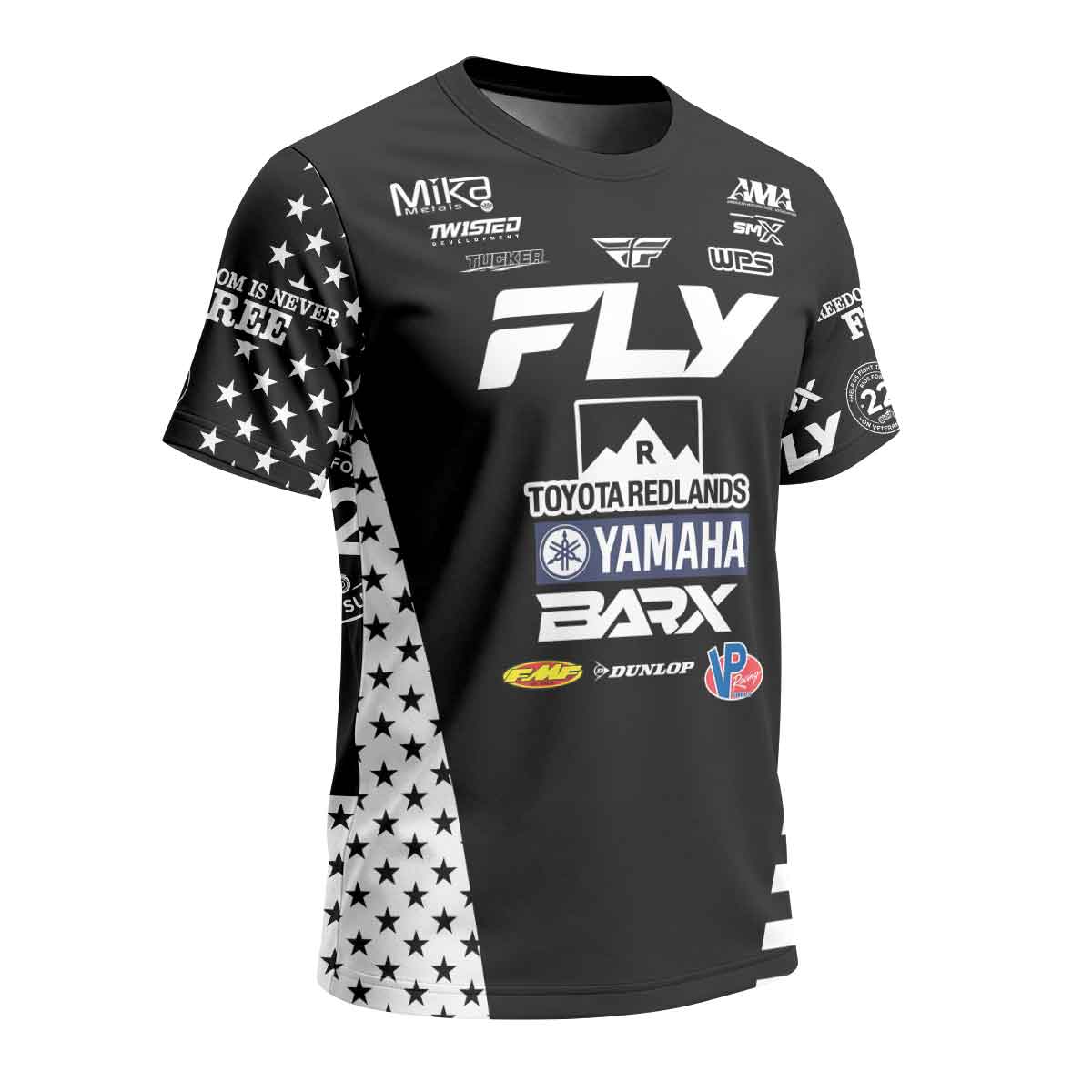 Brad West 334 Fly Black White Short Sleeve Motocross Jersey