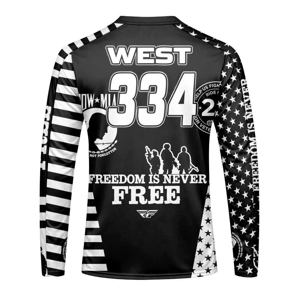 Brad West 334 Fly Black White Youth Long Sleeve Motocross Jersey