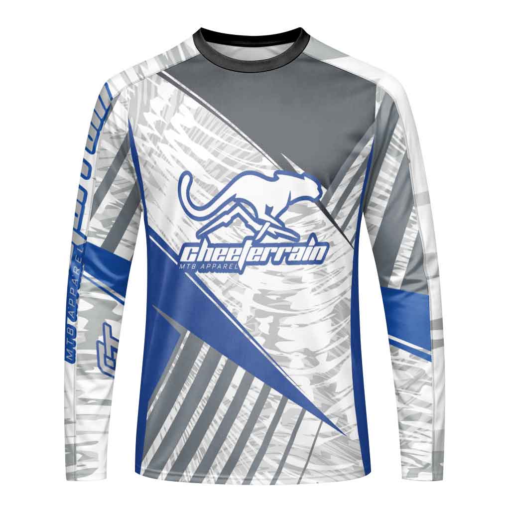 Cheeterrain Blue Horizon Long Sleeve Mountain Bike Jersey