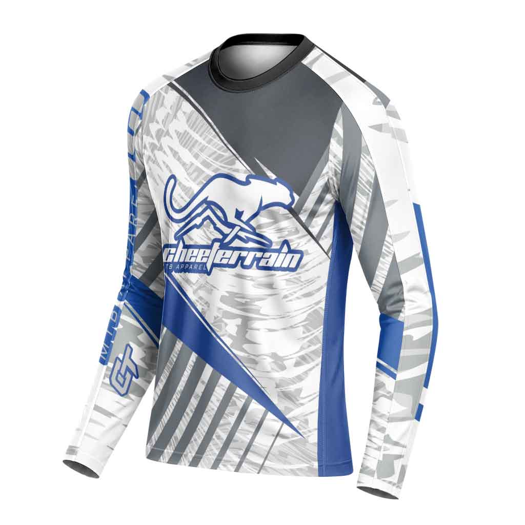 Cheeterrain Blue Horizon Long Sleeve Mountain Bike Jersey