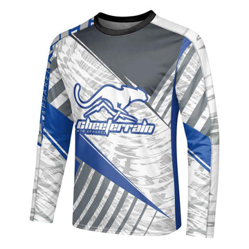 Cheeterrain Blue Horizon Long Sleeve Mountain Bike Jersey
