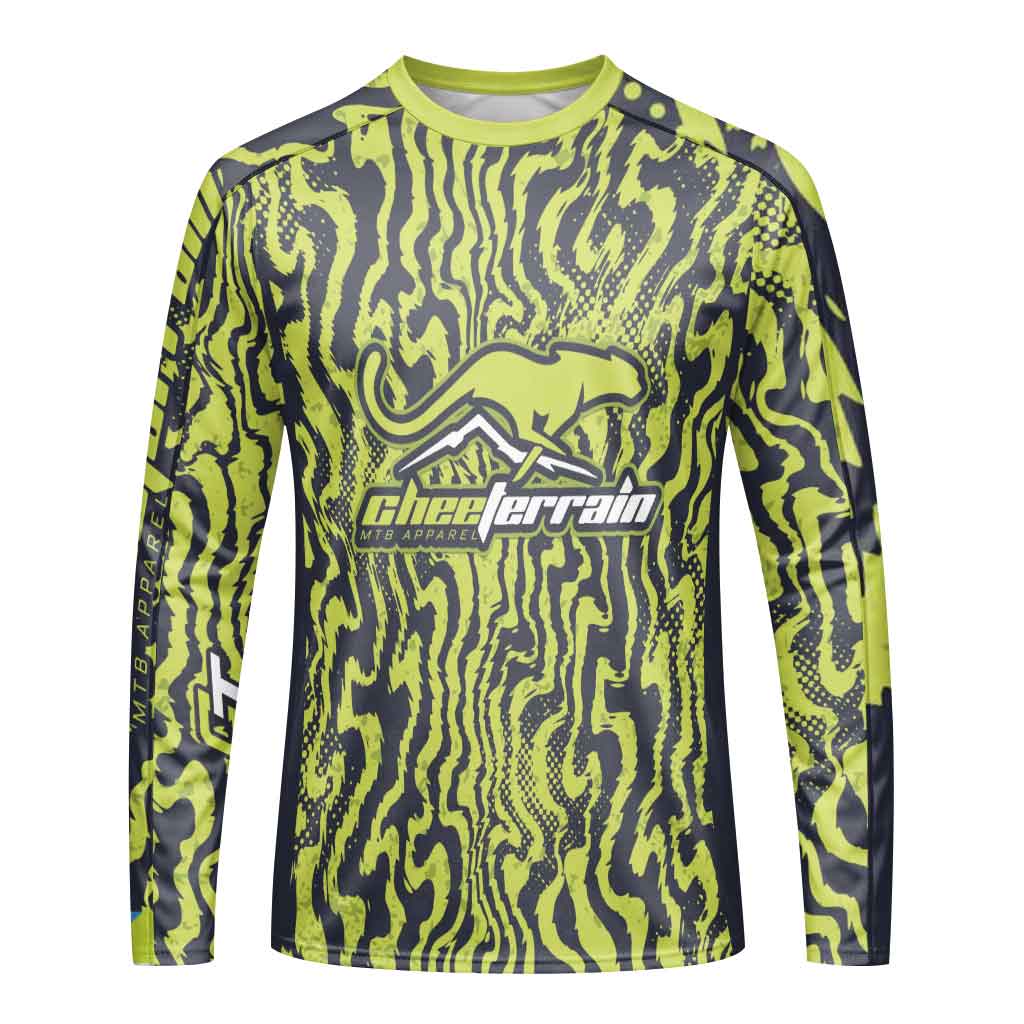 Cheeterrain Deep Zebra Long Sleeve Mountain Bike Jersey