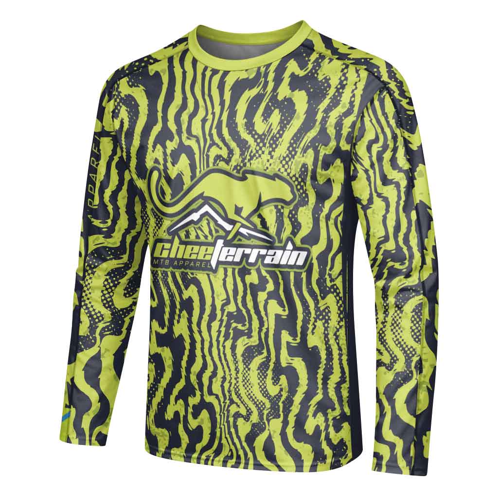 Cheeterrain Deep Zebra Long Sleeve Mountain Bike Jersey