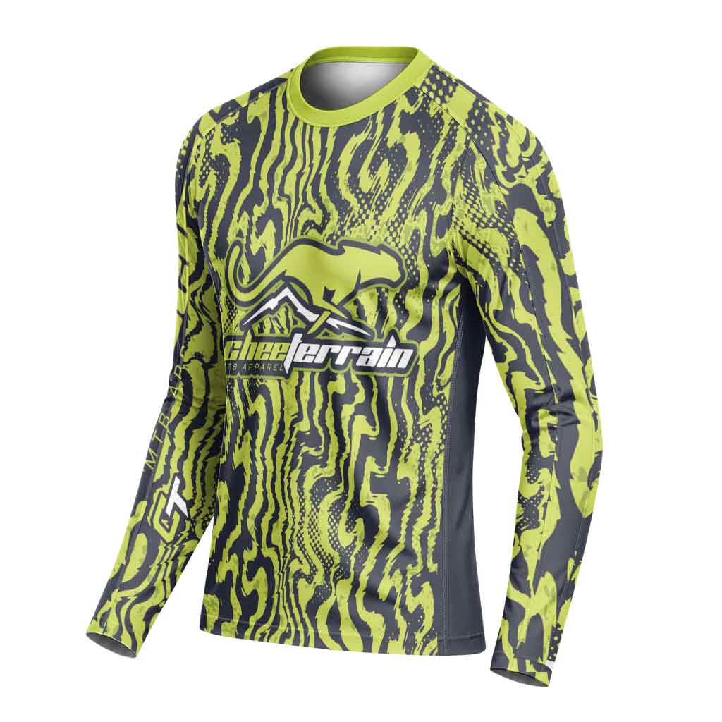 Cheeterrain Deep Zebra Long Sleeve Mountain Bike Jersey
