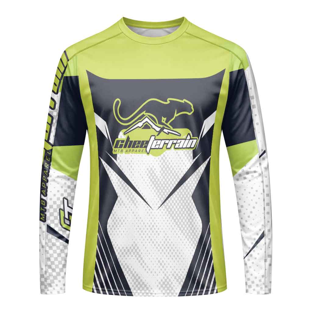 Cheeterrain Geometric Speed Long Sleeve Mountain Bike Jersey