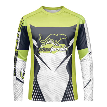 Cheeterrain Geometric Speed Long Sleeve Mountain Bike Jersey