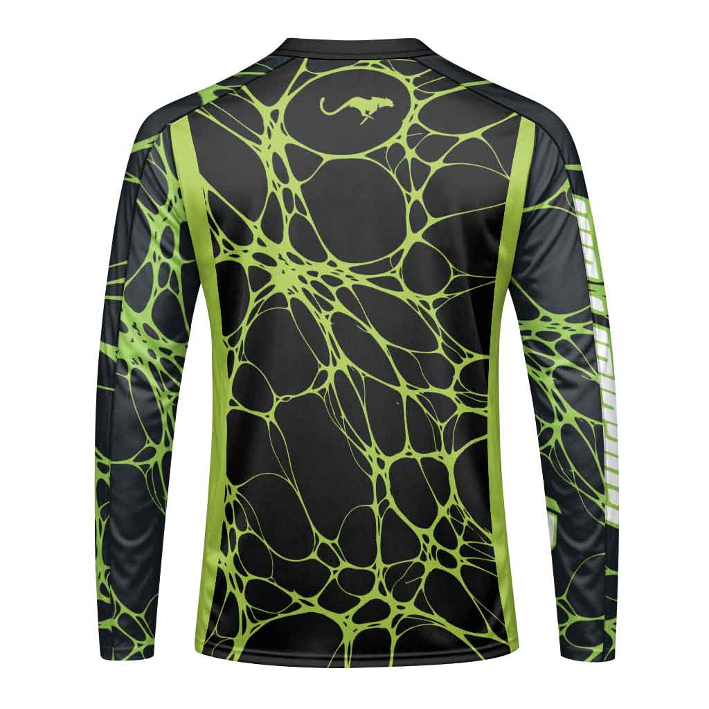 Cheeterrain Neon Web Long Sleeve Mountain Bike Jersey