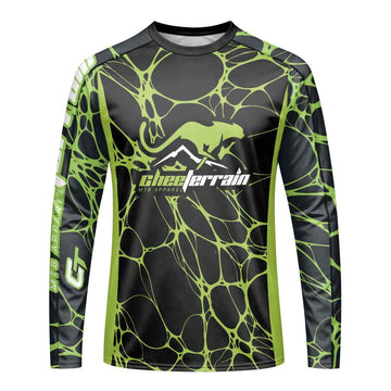Cheeterrain Neon Web Long Sleeve Mountain Bike Jersey