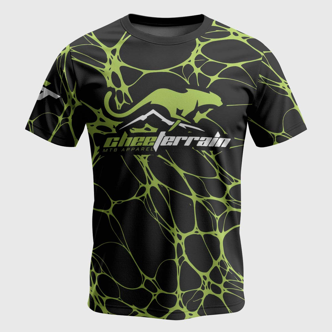 Cheeterrain Neon Web Short Sleeve Mountain Bike Jersey