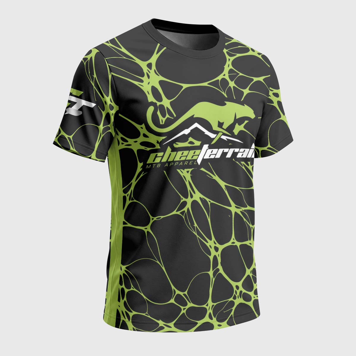 Cheeterrain Neon Web Short Sleeve Mountain Bike Jersey