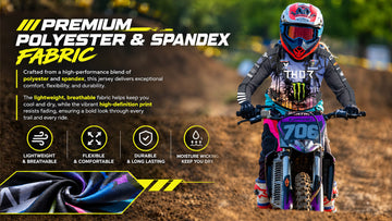 CheeTerrain Motocross Youth Long Sleeve Jersey Content A banner