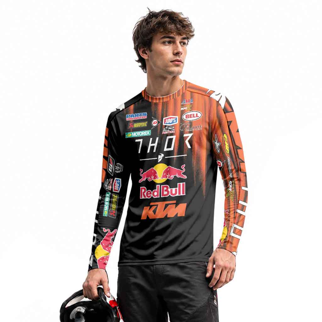 Cooper Webb 02 KTM Orange Black Long Sleeve Motocross Jersey