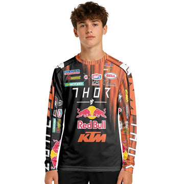 Cooper Webb 02 KTM Orange Black Youth Long Sleeve Motocross Jersey