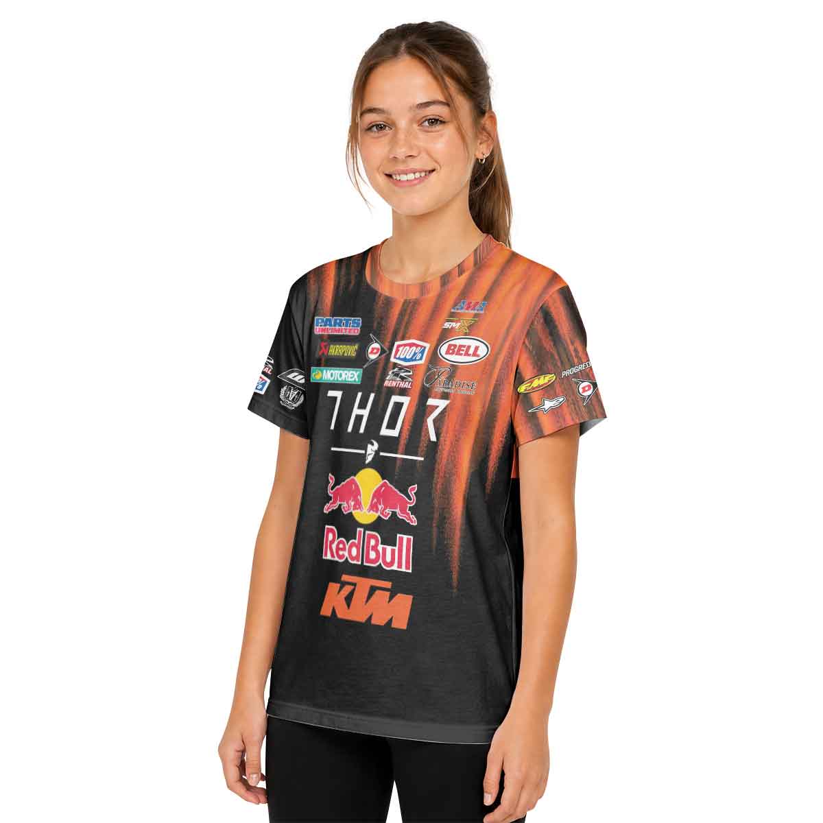 Cooper Webb 02 KTM Orange Black Youth Short Sleeve Motocross Jersey