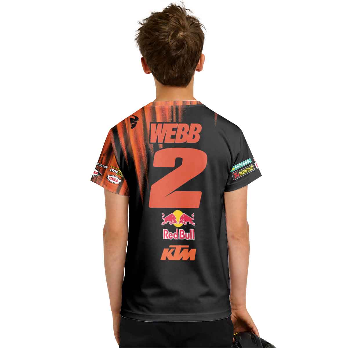 Cooper Webb 02 KTM Orange Black Youth Short Sleeve Motocross Jersey