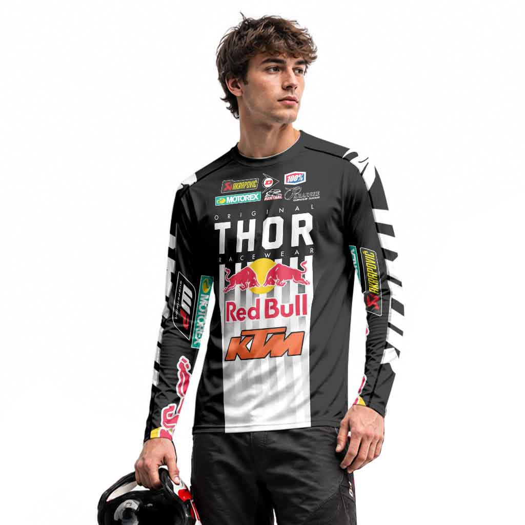 Cooper Webb 1 Thor Black White Long Sleeve Motocross Jersey