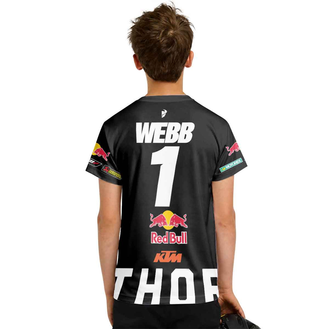 Cooper Webb 1 Thor Black White Youth Short Sleeve Motocross Jersey