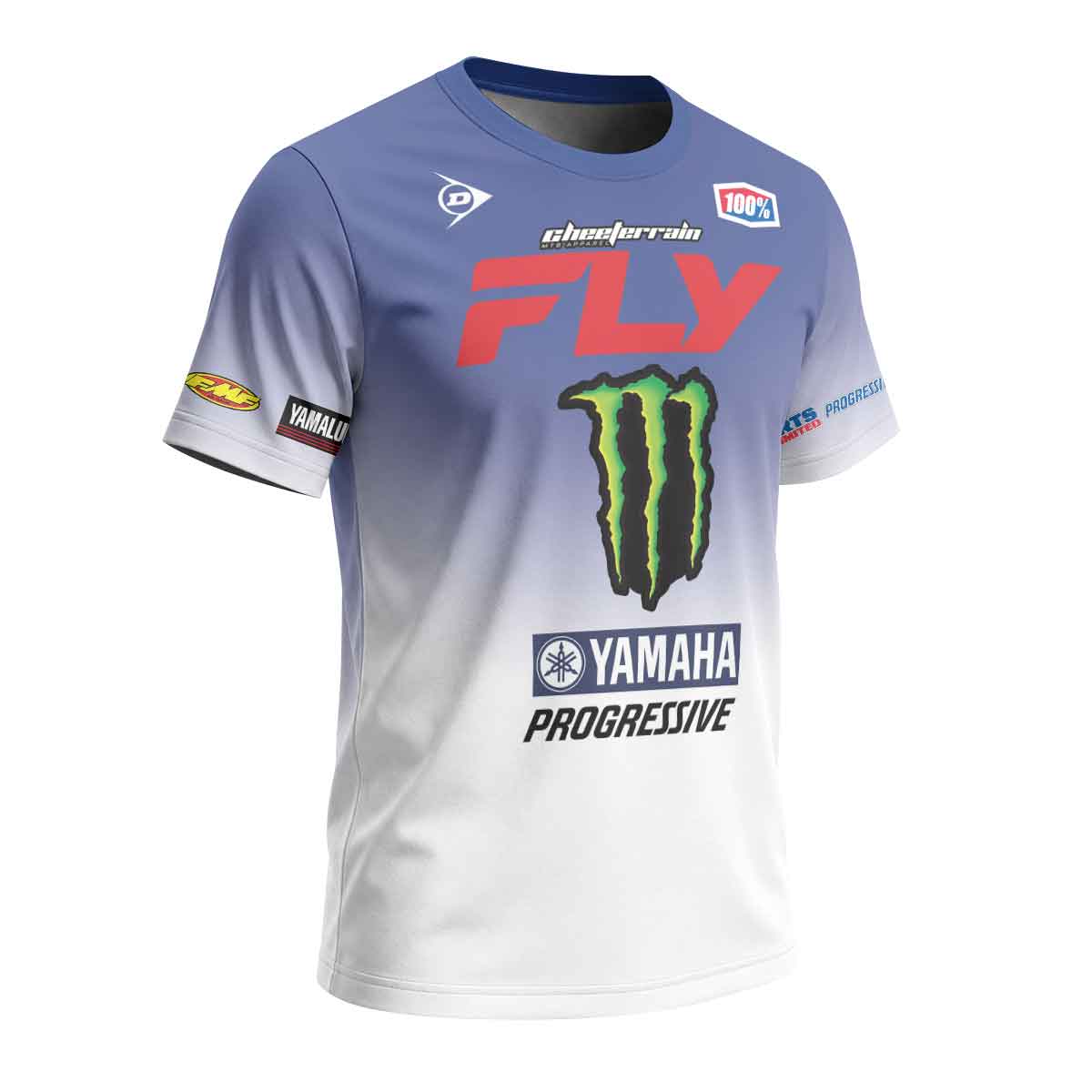 Cooper Webb 2 Fly Blue White Short Sleeve Motocross Jersey