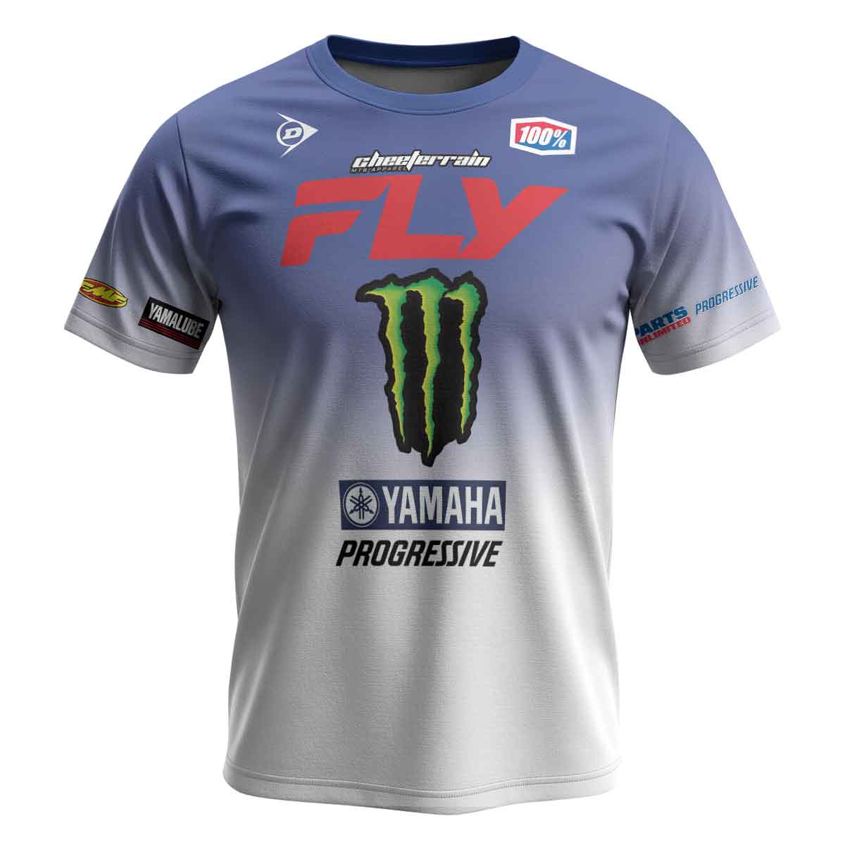 Cooper Webb 2 Fly Blue White Youth Short Sleeve Motocross Jersey