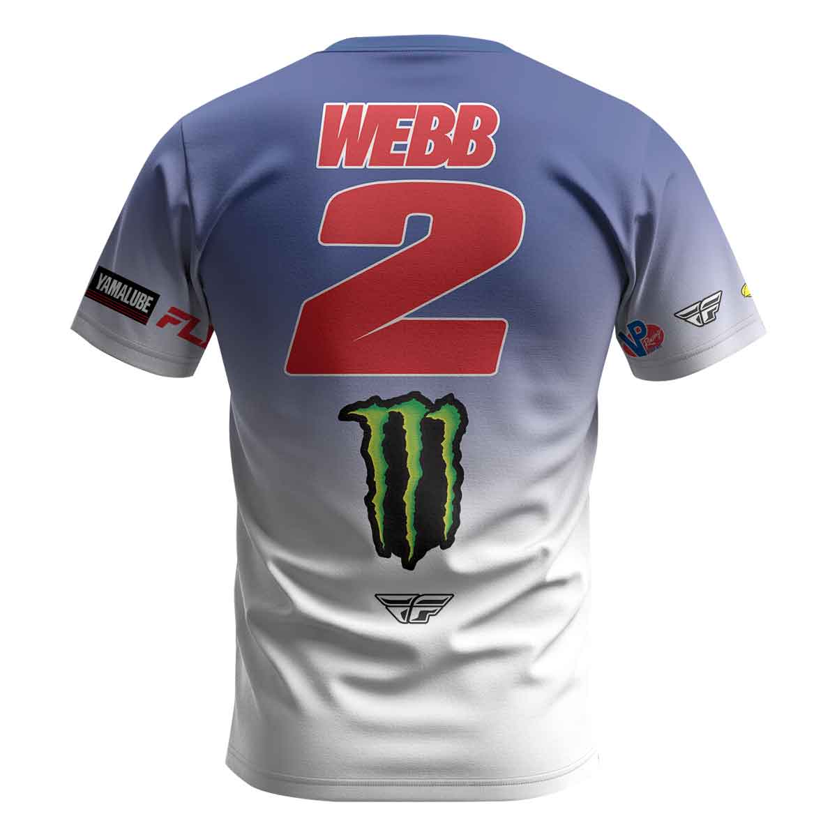 Cooper Webb 2 Fly Blue White Youth Short Sleeve Motocross Jersey
