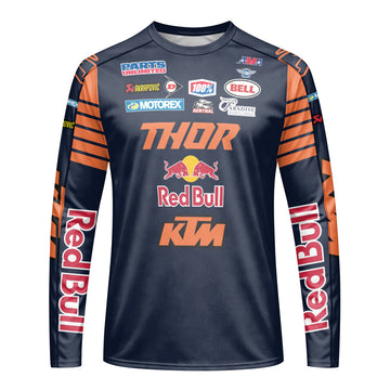 Cooper Webb 2 Thor Orange Blue Long Sleeve Motocross Jersey