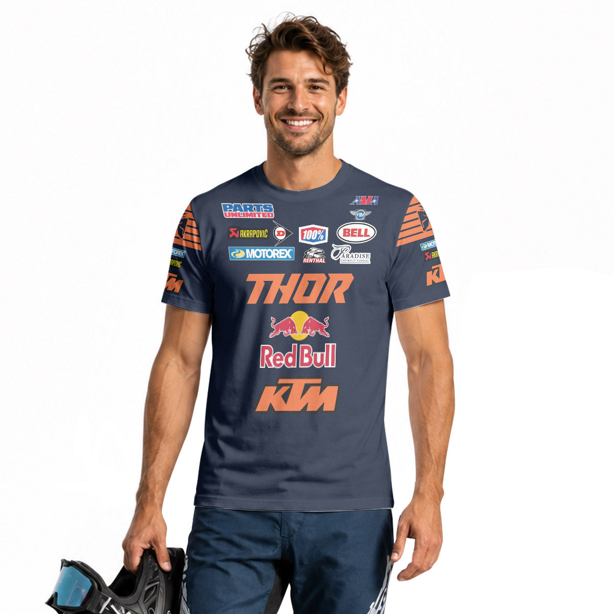 Cooper Webb 2 Thor Orange Blue Short Sleeve Motocross Jersey