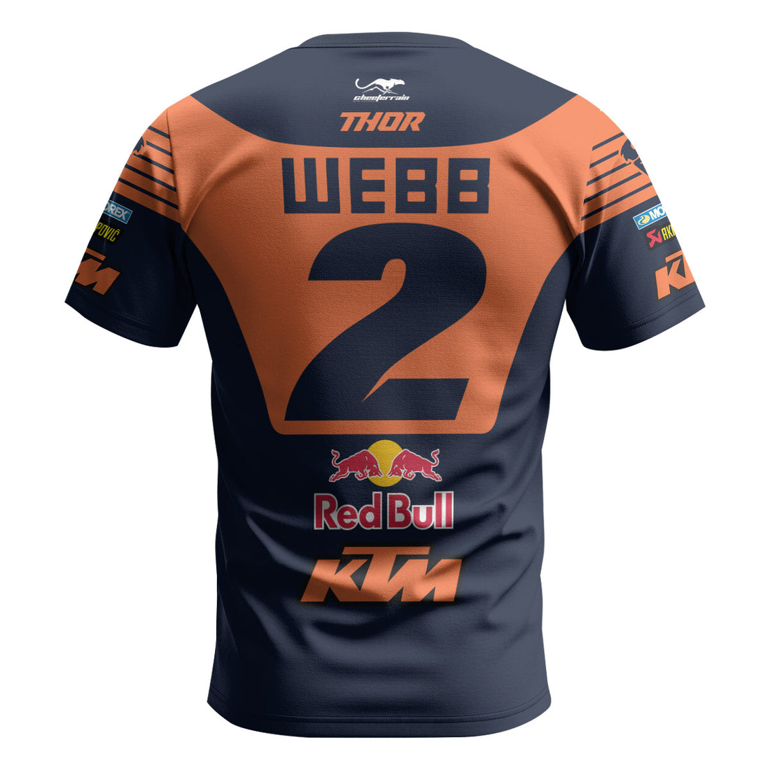 Cooper Webb 2 Thor Orange Blue Short Sleeve Motocross Jersey