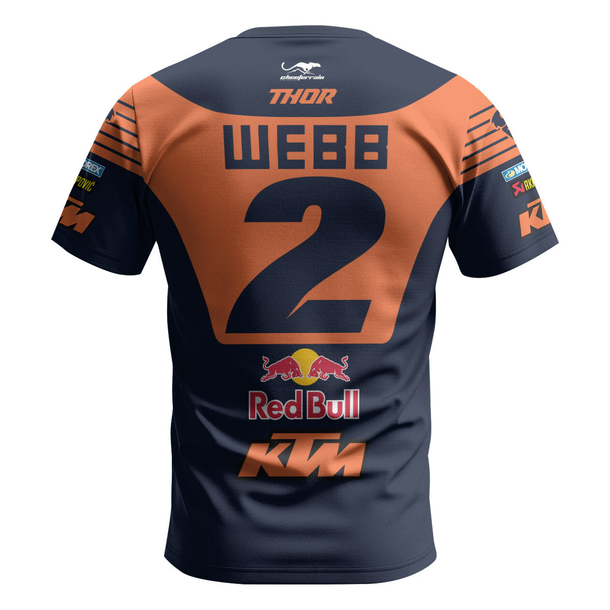 Cooper Webb 2 Thor Orange Blue Short Sleeve Motocross Jersey